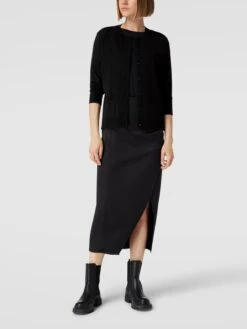 Marc Cain Strickjacke Mit Label-Detail - Schwarz