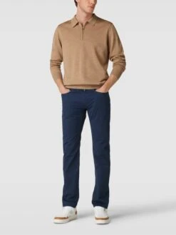 Pierre Cardin Hose Mit Label-Details Modell 'Lyon' - Marineblau