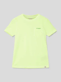 Scotch & Soda T-Shirt Mit Logo-Stitching - Gelb