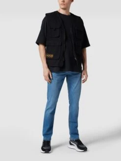 Christian Berg Men Slim Fit Jeans Mit Stretch-Anteil – Light Denim - Hellblau Meliert