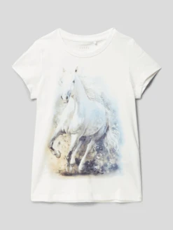 Name It T-Shirt Mit Motiv-Print Modell 'FRO' - Weiß