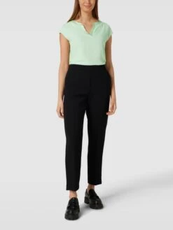 Comma T-Shirt Mit Tunikakragen Und Kontrastiver Rückseite - Mint