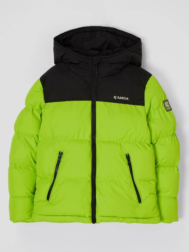 Garcia Steppjacke Mit Kapuze - Neon Grün 3 Garcia Steppjacke Mit Kapuze - Neon Grün