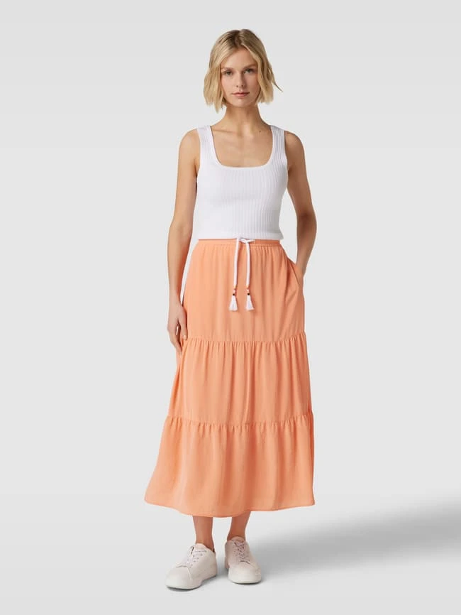 Marc Cain Maxirock Im Stufen-Look - Apricot 3 Marc Cain Maxirock Im Stufen-Look - Apricot