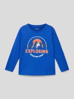 Name It Longsleeve Mit Statement-Print Modell 'VAGNO' - Dunkelblau