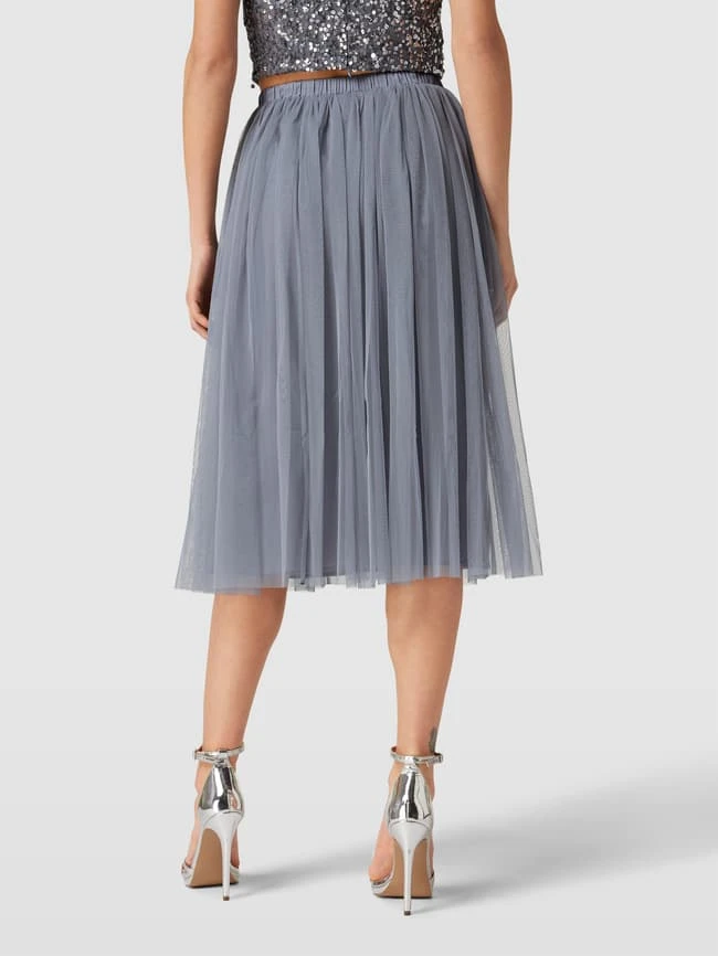 Jake*s Cocktail Midirock Mit Tüll - Mittelgrau Meliert 7 Jake*s Cocktail Midirock Mit Tüll - Mittelgrau Meliert – Bild 5