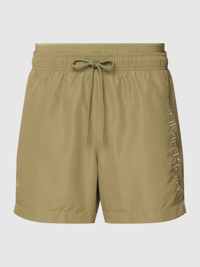 Calvin Klein Underwear Badehose Mit Label-Stitching - Olivgrün 3 Calvin Klein Underwear Badehose Mit Label-Stitching - Olivgrün