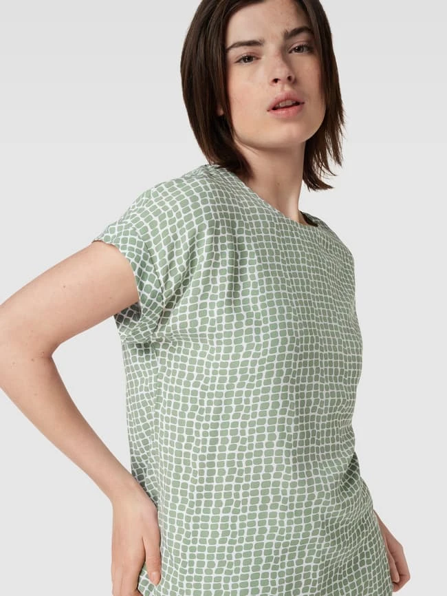 Montego Blusenshirt Mit Allover-Muster - Gras Grün 5 Montego Blusenshirt Mit Allover-Muster - Gras Grün – Bild 3
