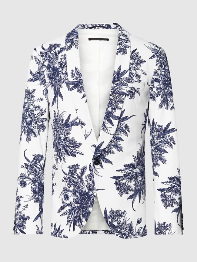 Drykorn 1-Knopf-Sakko Mit Allover-Print Modell 'Bellac' - Weiß 4 Drykorn 1-Knopf-Sakko Mit Allover-Print Modell 'Bellac' - Weiß – Bild 2