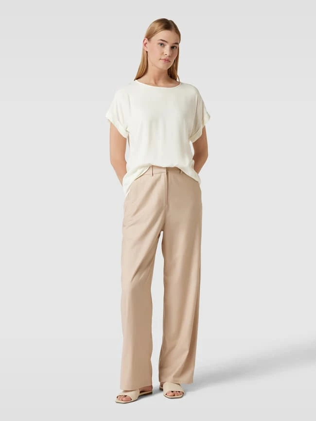 Montego Blusenshirt Aus Reiner Viskose Mit Kellerfalte - Offwhite 3 Montego Blusenshirt Aus Reiner Viskose Mit Kellerfalte - Offwhite