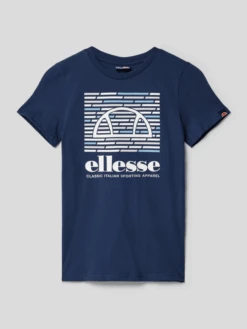 Ellesse T-Shirt Mit Motiv-Print Modell 'Viero' - Marineblau