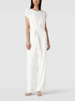 Swing Jumpsuit Mit Taillengürtel - Offwhite