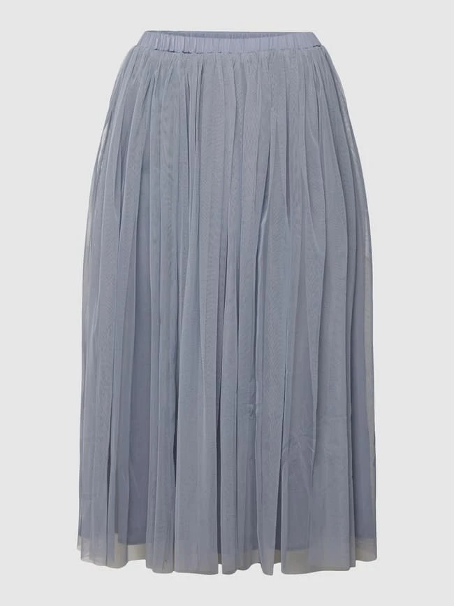 Jake*s Cocktail Midirock Mit Tüll - Mittelgrau Meliert 4 Jake*s Cocktail Midirock Mit Tüll - Mittelgrau Meliert – Bild 2