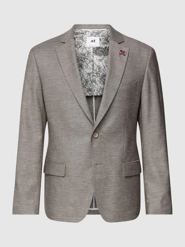 Atelier Torino 2-Knopf-Sakko Mit Zierbesatz - Mittelgrau 4 Atelier Torino 2-Knopf-Sakko Mit Zierbesatz - Mittelgrau – Bild 2
