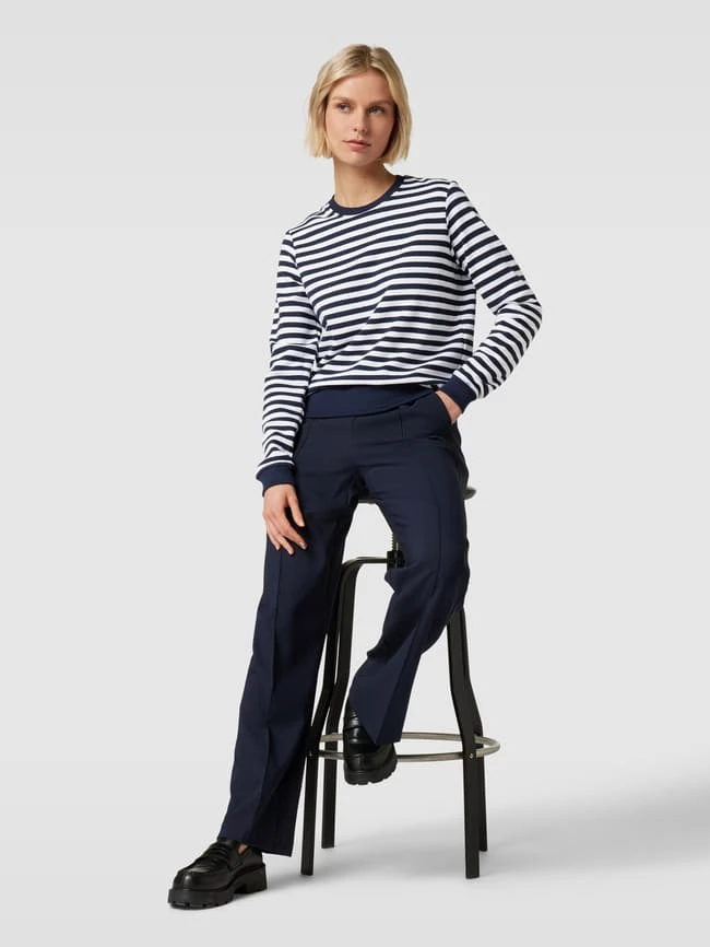 Montego Sweatshirt Mit Streifenmuster - Dunkelblau 3 Montego Sweatshirt Mit Streifenmuster - Dunkelblau