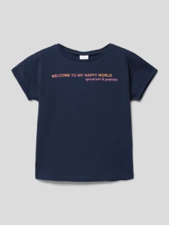 S.Oliver RED LABEL T-Shirt Mit Statement-Print - Marineblau