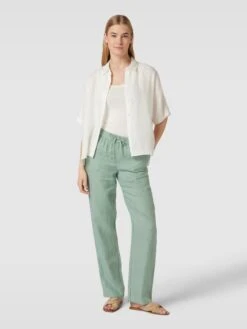 Christian Berg Woman Hose Aus Reinem Leinen Mit Tunnelzug - Schilf