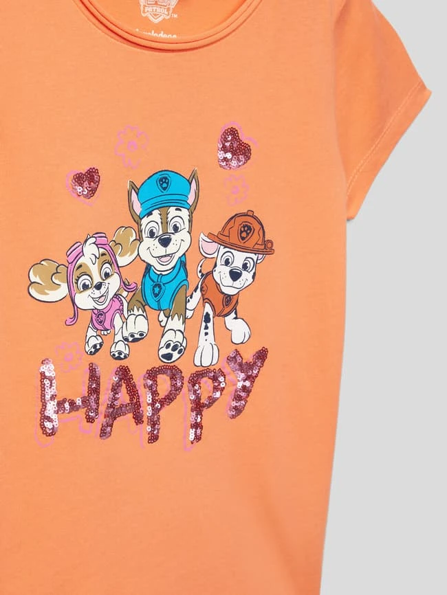 S.Oliver RED LABEL T-Shirt Mit Rundhalsausschnitt - Orange 4 S.Oliver RED LABEL T-Shirt Mit Rundhalsausschnitt - Orange – Bild 2