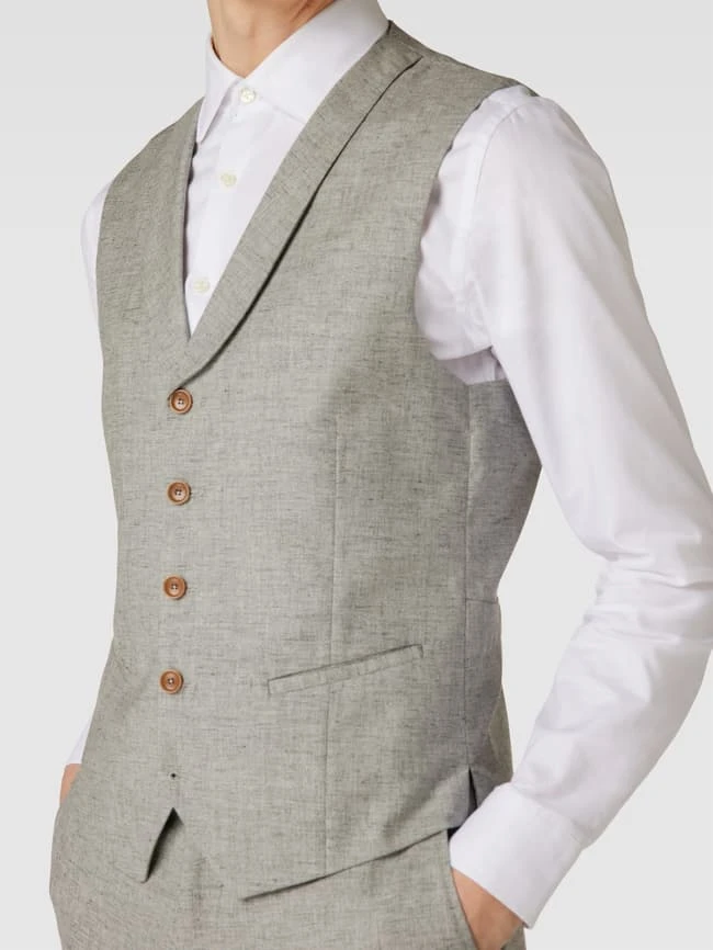 CG - Club Of Gents Weste Mit Leistentaschen Modell 'Pady' - Hellgrau Meliert 5 CG - Club Of Gents Weste Mit Leistentaschen Modell 'Pady' - Hellgrau Meliert – Bild 3
