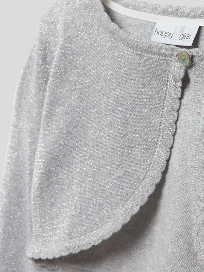 Happy Girls Bolero Mit Effektgarn - Silber Meliert 4 Happy Girls Bolero Mit Effektgarn - Silber Meliert – Bild 2