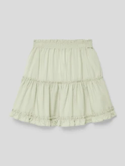 Guess Midirock Mit Smok-Details - Schilf