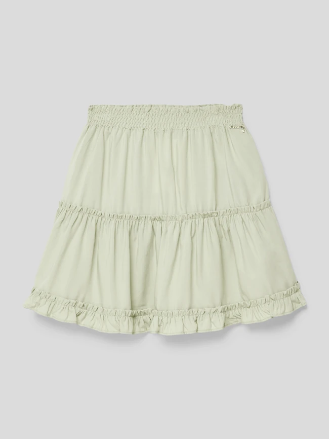 Guess Midirock Mit Smok-Details - Schilf 3 Guess Midirock Mit Smok-Details - Schilf