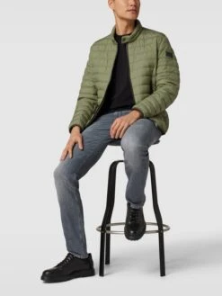 Marc O'Polo Steppjacke Mit Label-Detail - Olivgrün