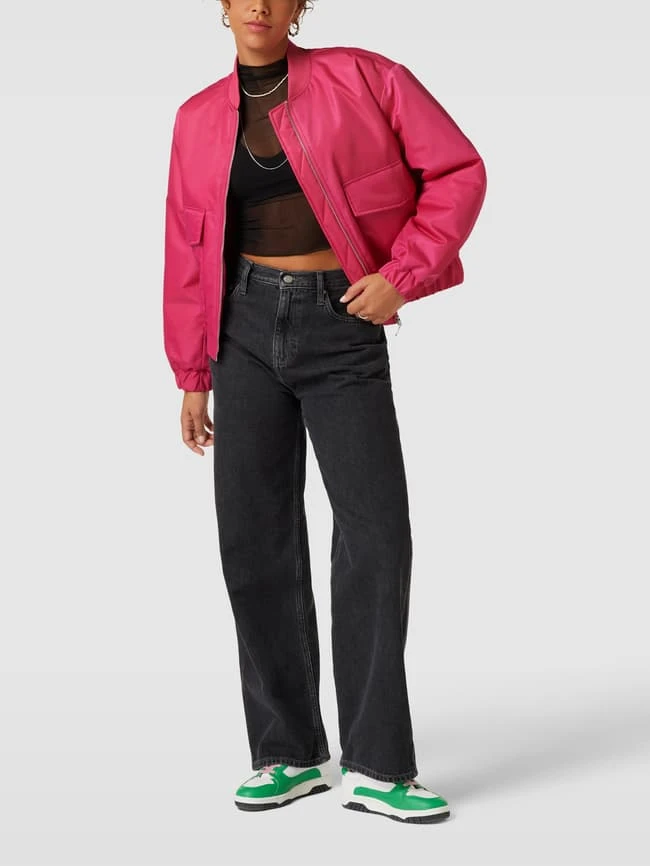 Marc O'Polo Denim Bomberjacke Mit Pattentaschen - Fuchsia 3 Marc O'Polo Denim Bomberjacke Mit Pattentaschen - Fuchsia