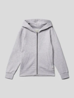 Tom Tailor Sweatjacke Mit Kapuze - Mittelgrau Meliert