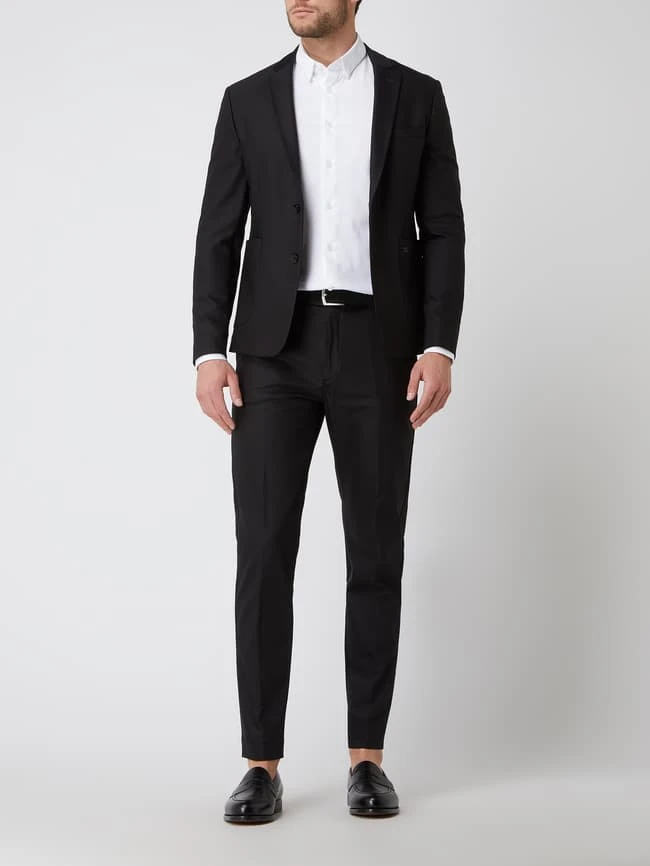 MOS MOSH Slim Fit 2-Knopf-Sakko Mit Stretch-Anteil Modell 'Blair' - Schwarz 3 MOS MOSH Slim Fit 2-Knopf-Sakko Mit Stretch-Anteil Modell 'Blair' - Schwarz