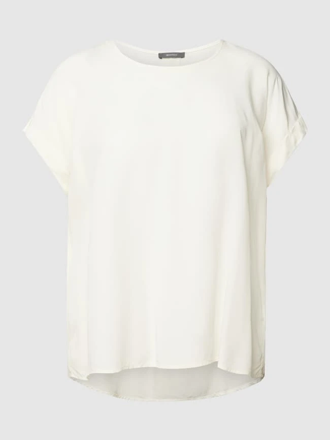 Montego Blusenshirt Aus Reiner Viskose Mit Kellerfalte - Offwhite 4 Montego Blusenshirt Aus Reiner Viskose Mit Kellerfalte - Offwhite – Bild 2