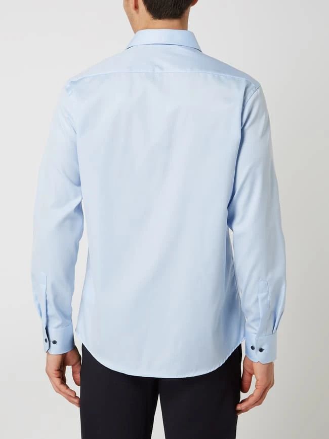 Eterna Regular Fit Business-Hemd Aus Baumwolle - Bügelfrei - Bleu 7 Eterna Regular Fit Business-Hemd Aus Baumwolle - Bügelfrei - Bleu – Bild 5