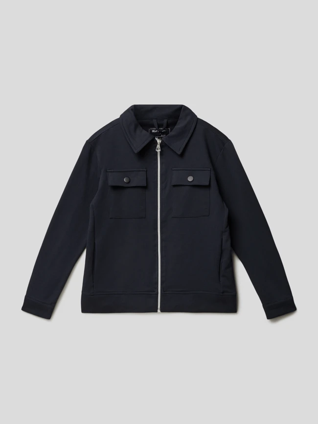 Blue Effect Hemdjacke Mit Reißverschluss - Marineblau 3 Blue Effect Hemdjacke Mit Reißverschluss - Marineblau