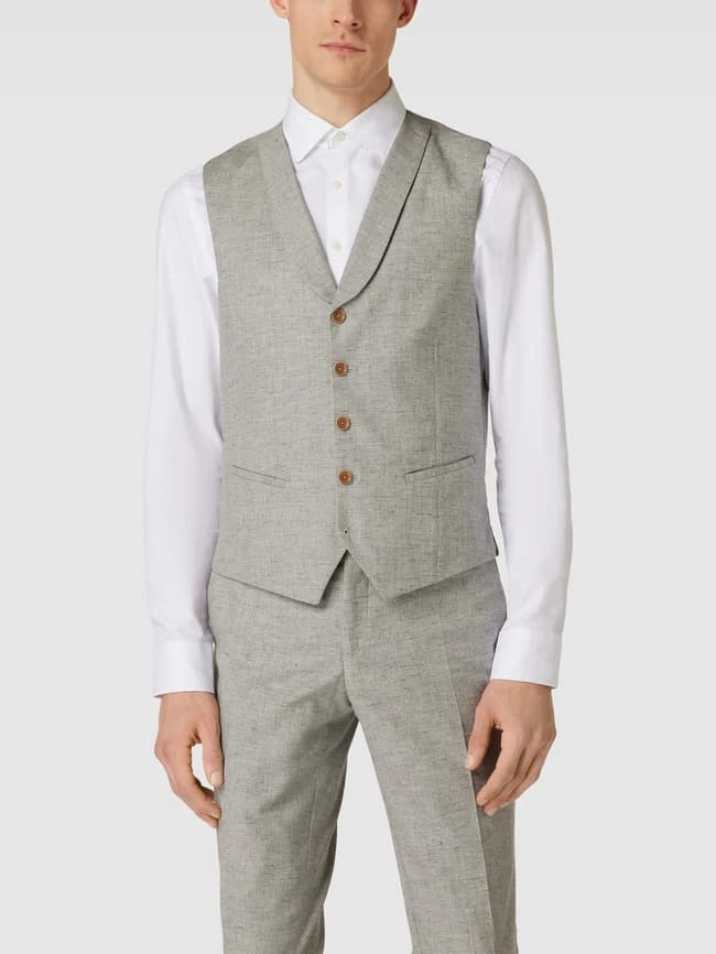 CG - Club Of Gents Weste Mit Leistentaschen Modell 'Pady' - Hellgrau Meliert 6 CG - Club Of Gents Weste Mit Leistentaschen Modell 'Pady' - Hellgrau Meliert – Bild 4
