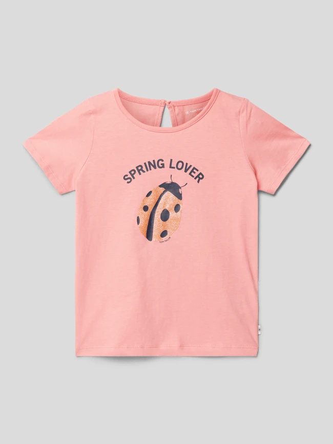 Tom Tailor T-Shirt Mit Motiv-Print - Koralle 3 Tom Tailor T-Shirt Mit Motiv-Print - Koralle