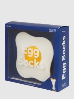 Eat My Socks Socken Mit Blockstreifen Modell "Egg“ - Weiß
