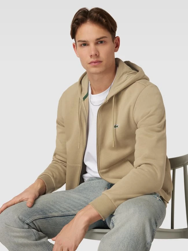 Lacoste Sweatjacke Mit Label-Detail - Beige 5 Lacoste Sweatjacke Mit Label-Detail - Beige – Bild 3