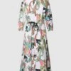 Marc Cain Hemdblusenkleid Mit Allover-Motiv-Print - Offwhite