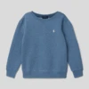 Polo Ralph Lauren Kids Sweatshirt In Melierter Optik - Rauchblau