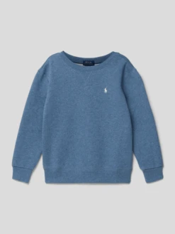 Polo Ralph Lauren Kids Sweatshirt In Melierter Optik - Rauchblau