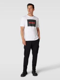 HUGO T-Shirt Mit Label-Print Modell 'DULIVE222' - Weiß