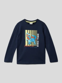 S.Oliver RED LABEL Longsleeve Mit Motiv-Print - Marineblau