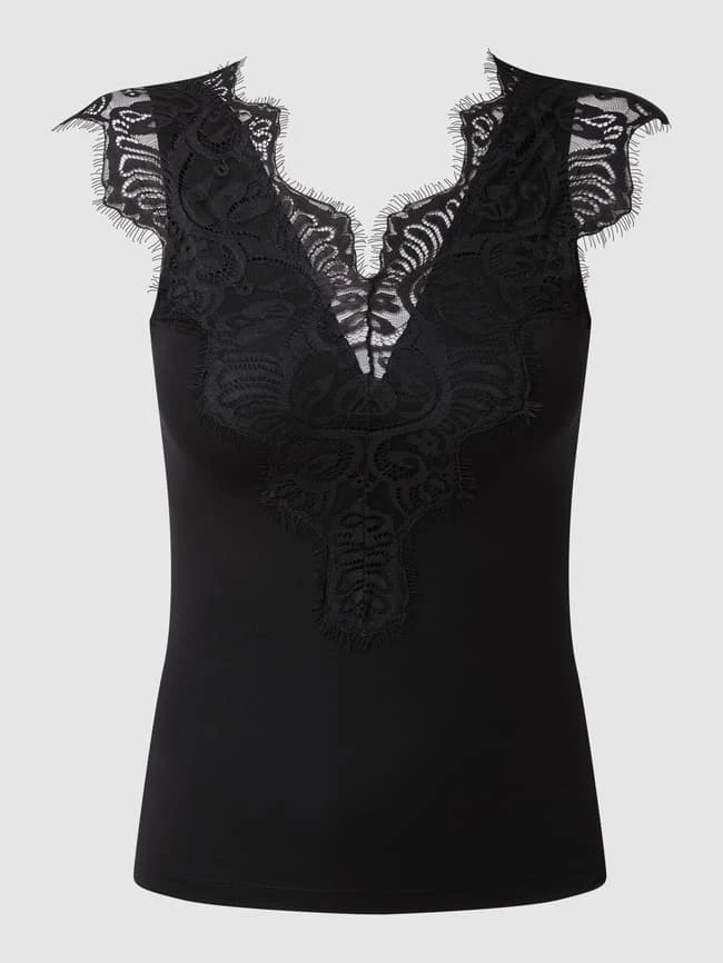 Pieces Top Mit Spitzenbesatz Modell 'Ilu' - Schwarz 4 Pieces Top Mit Spitzenbesatz Modell 'Ilu' - Schwarz – Bild 2