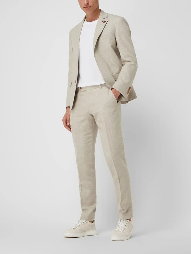 Atelier Torino 2-Knopf-Sakko Mit Leinen-Anteil Modell 'Tito' - Beige 3 Atelier Torino 2-Knopf-Sakko Mit Leinen-Anteil Modell 'Tito' - Beige