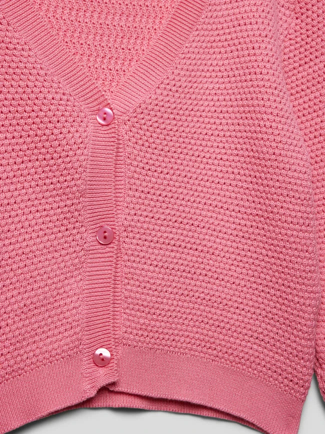 Happy Girls Cropped Strickjacke Mit Knopfleiste - Pink 4 Happy Girls Cropped Strickjacke Mit Knopfleiste - Pink – Bild 2