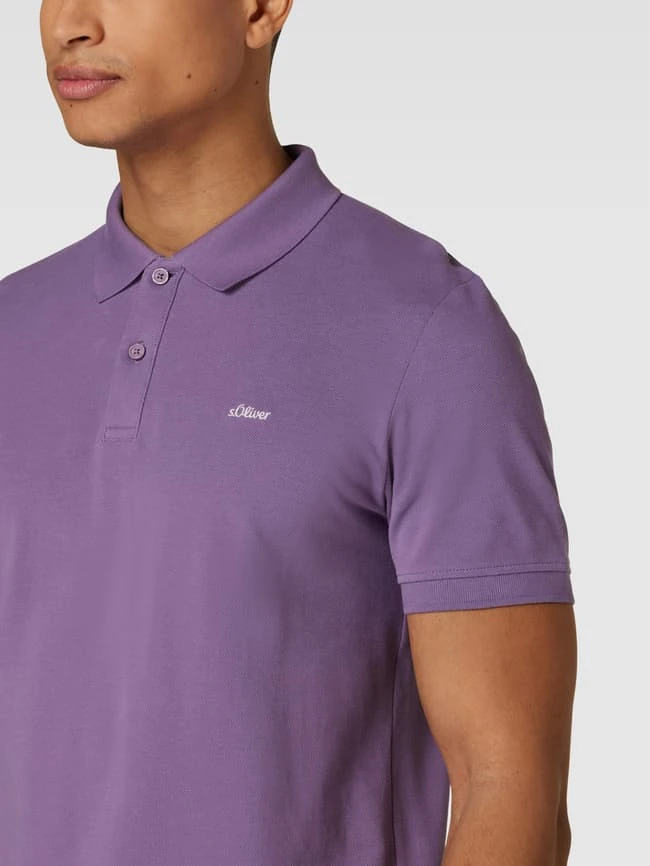 S.Oliver RED LABEL Poloshirt Mit Logo-Stitching - Violett 5 S.Oliver RED LABEL Poloshirt Mit Logo-Stitching - Violett – Bild 3