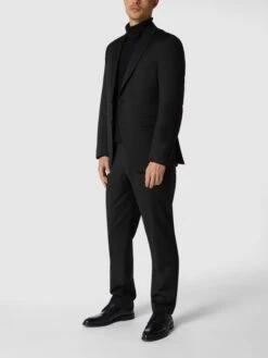 Christian Berg Men 2-Knopf-Sakko Mit Stretch-Anteil - Schwarz