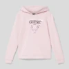 Guess Hoodie Mit Label-Detail In Metallic - Rosé