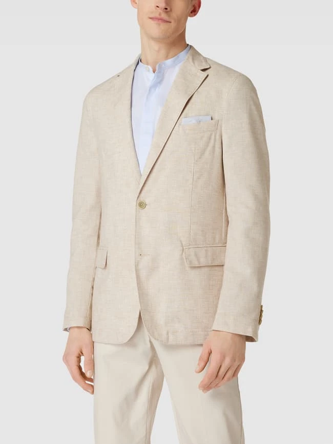 Christian Berg Men 2-Knopf-Sakko Mit Strukturmuster - Beige 6 Christian Berg Men 2-Knopf-Sakko Mit Strukturmuster - Beige – Bild 4