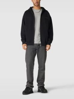 Pegador Oversized Sweatjacke Mit Label-Prints Modell 'Colne' - Schwarz